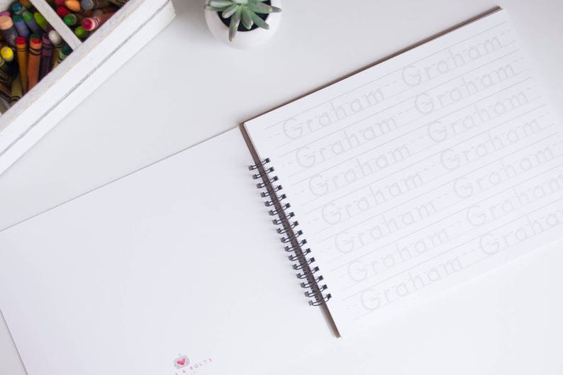 Personalized Name Writing Tracing Practice Notebook First & Etsy