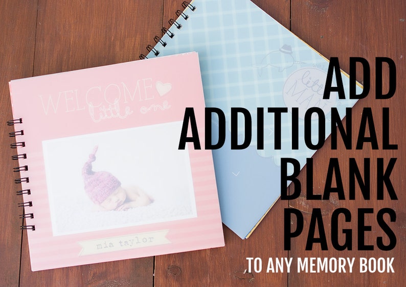 Add Additional Blank Pages to Any Memory Book Etsy