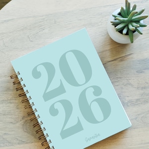 Quaderno planner personalizzato 2026 senza data / Quaderni a spirale con rilegatura a spirale, adatti per agende scolastiche, pagine a righe o vuote con copertina morbida o rigida