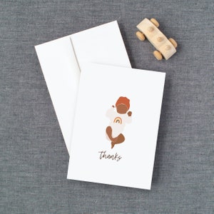 Tackkort för nyfödda (10-pack), välj kön och hudfärg | Tackkort för babyshower, flicka, pojke, brev med kuvert bild 3