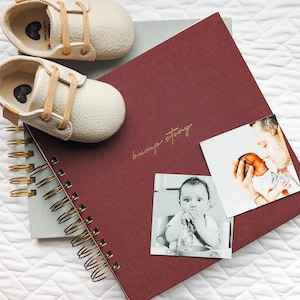 Bump Story: Linen Pregnancy & Baby Journal | Baby Shower Gift Journal Keepsake, Pregnancy Diary Milestone Announcement, Baby Memory Book