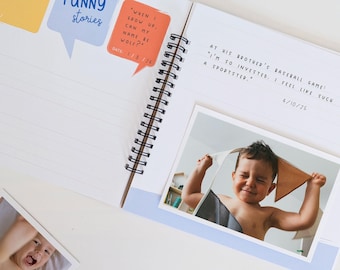 Kid&#39;s Quotes Stories and Funny Sayings Journal and Memory Book | Kid Quote Book Journal Gift for Mom Friends with Photo & Journaling Space