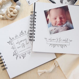 Discounted Bundle: Minimalist Pregnancy Journal & Baby Book Baby Gift Set Baby Shower Pregnancy Gift First Year Journal image 2