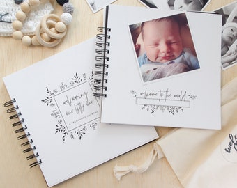 The Minimalist Baby Package: Pregnancy Journal & Matching Baby Book // Gender Neutral Baby Book. Baby Shower Gift. Same Sex LGBT Families