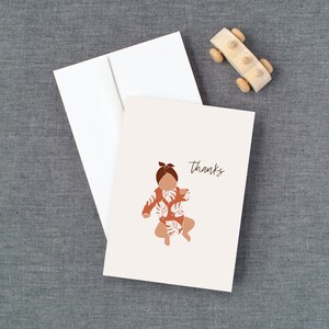 Tackkort för nyfödda (10-pack), välj kön och hudfärg | Tackkort för babyshower, flicka, pojke, brev med kuvert bild 4