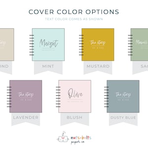 Cover color options for The Story of You Simple Baby Memory Book for Baby's First Year by Nuts & Bolts Paper Co