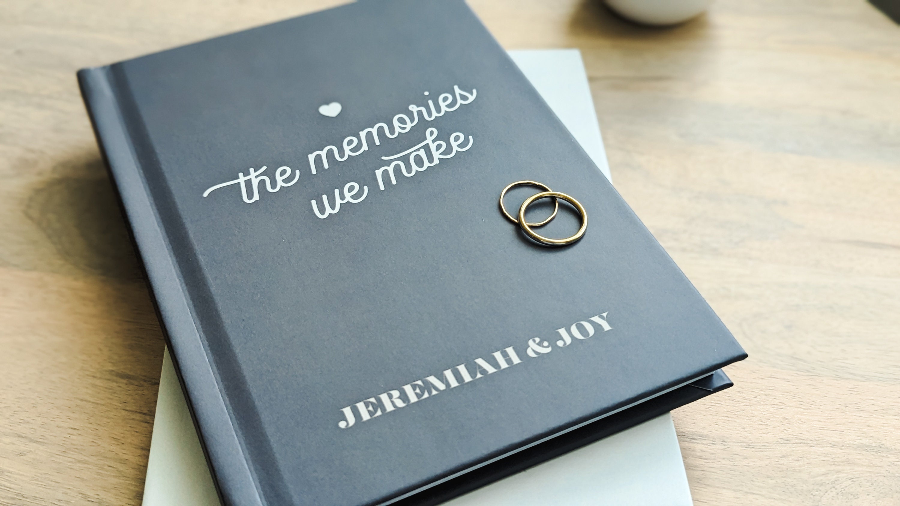 The Memories We Make Personalized Couples Journal & Scrapbook Memory Book | Wedding Engagement Anniversary Love Letters Valentine&#39;s Day Gift