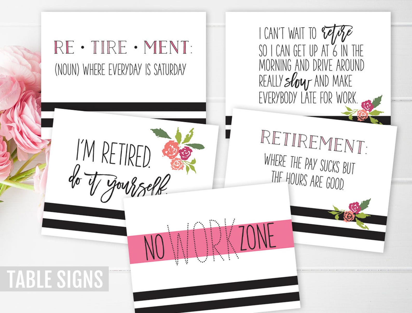 Retirement Party Printable Decor. Instant Download Retirement Party