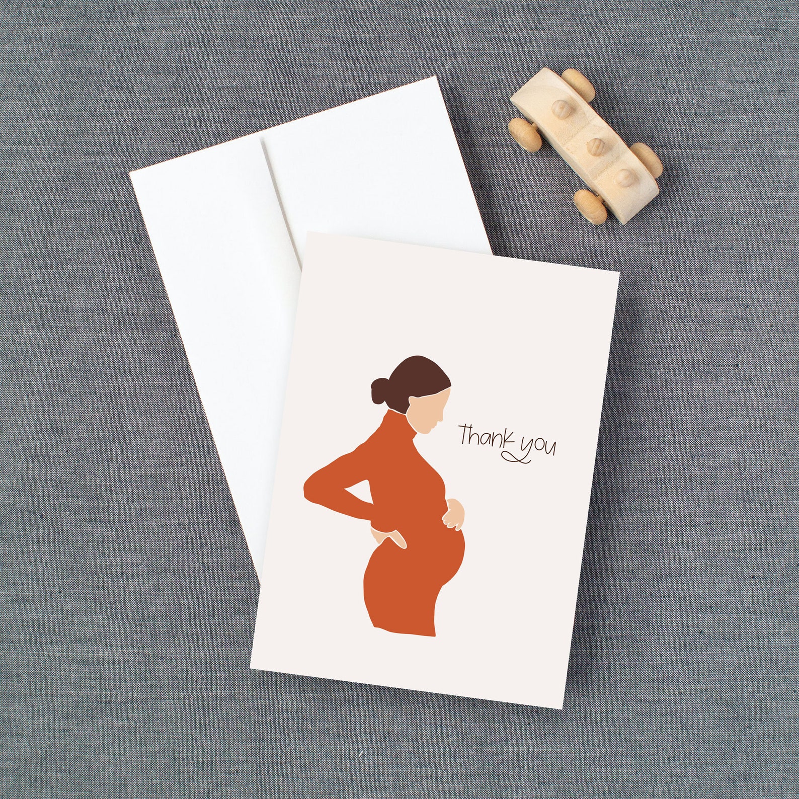 Pregnancy Thank You Card set of 10 Baby Shower Thank You Etsy