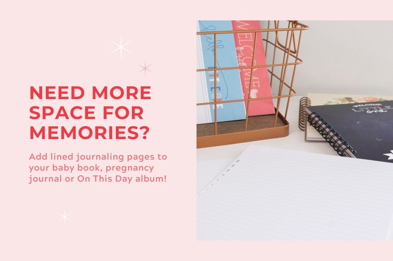 Add Lined Journaling Pages to Any Memory Book image 2