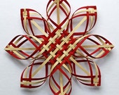 large hand woven wal red Carolina Snowflake