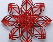Large hand woven red Carolina Snowflake
