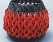 Penland Pottery Basket in black and red