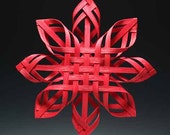 Big Red Hand Woven Carolina Snowflake