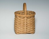 Hand woven mini market basket - 7 inches tall