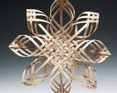 12-13 inch large handwoven walnut Carolina Snowflake