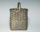 Handwoven mini market basket- driftwood color