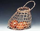 hand woven walnut Onion Basket