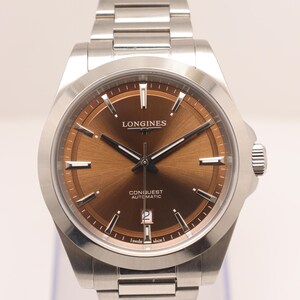 Refurbished Longines 41 mm Automatic Brown Dial Men's Watch . | Stainless Steel Watch. | Gift for Him.