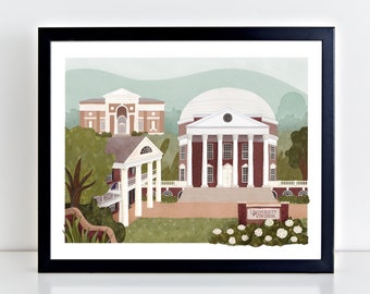 UVA -- University of Virginia -- Charlottesville, Virginia -- Fine Art Print