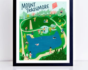 Mount Trashmore -- Virginia Beach, Virginia -- Art Print