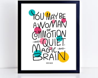 What Kind of Woman by Kate Baer Typographic Art Print