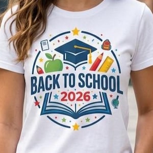Back to School 2026 PNG | Teacher Student Clipart PNG | Back to School Sublimation | Teacher Shirt PNG | Student Clipart  | Digital Download