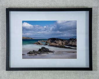 Scottish Landscape print , the Inner Hebrides, Iona Island, White Strand of the Monks beach