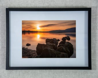 Scottish Highlands Landscape - Loch Lomond sunset print