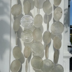 50/100 Natural Capiz Shell Discs, White Translucent Craft Supply (5cm-6cm)