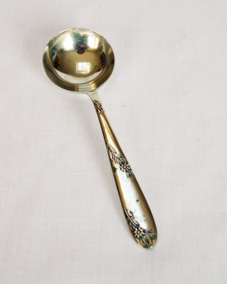 Vintage Angora Silver Plate CO Ltd EPNS Floral Spoon Made in Etsy