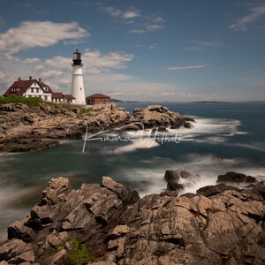 Maine Wall Art, Portland Head Light, Lighthouse Art, Coastal Maine, Lighthouse