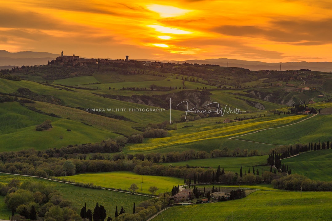 Tuscany Wall Art, Tuscan Sunset, Tuscan Hills, Tuscany, Italy Wall Art