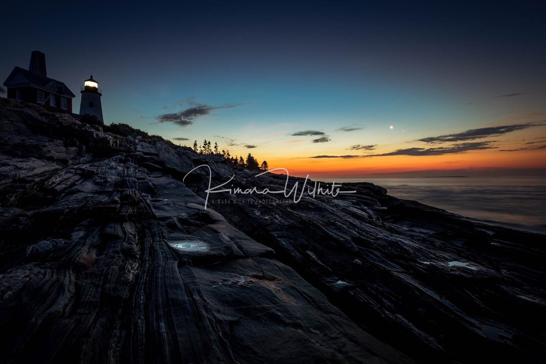 Maine Wall Art, Pemaquid Point Lighthouse, Lighthouse Art, Coastal