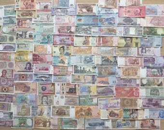 本物の世界各国の紙幣100枚セット｜35カ国以上発行の未使用コレクション