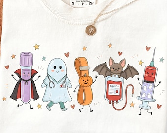 Halloween Phlebotomist PNG, Occupation Doodles, Cute Spooky Blood Draw PNG, Phlebotomy Nurse Sublimation, Phlebotomist Shirt Design