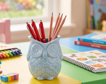 Tooth Pencil Holder Ceramic | Molar Shaped Desk Organizer | Dental Gift for Dentist Hygienist | Cute Office Pen Cup Decor | Gift For Her