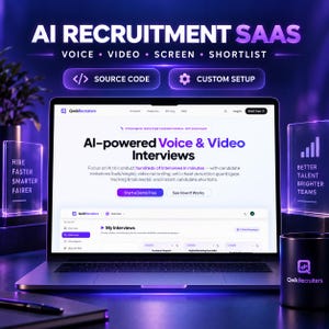 AI Recruitment SaaS Source Code, Voice And Video Interview Platform, Custom Branding & Domain Setup