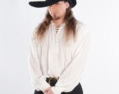 Renaissance, Pirate, Disney Cruise Wedding Historical Reenactment button cuff Shirt Easy Fit Dress Like A Pirate