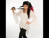 Dress Like A Pirate Soft Flowing Light as a Feather Lady Cutlass Blouse Multi Size Fit