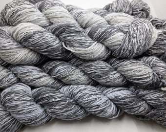 Filato in fibra mista a strisce in argento sterling riciclato