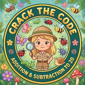 Crack the Code Math Worksheets | Addition & Subtraction to 20 | 1st Grade Bugs