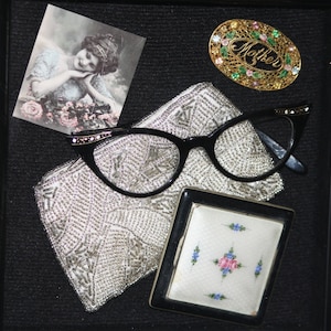 Silver Evening Bag Shadow Box