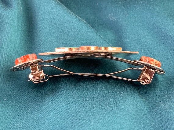 Coral, Turquoise and Lapis Barrette - Etsy display picture 2