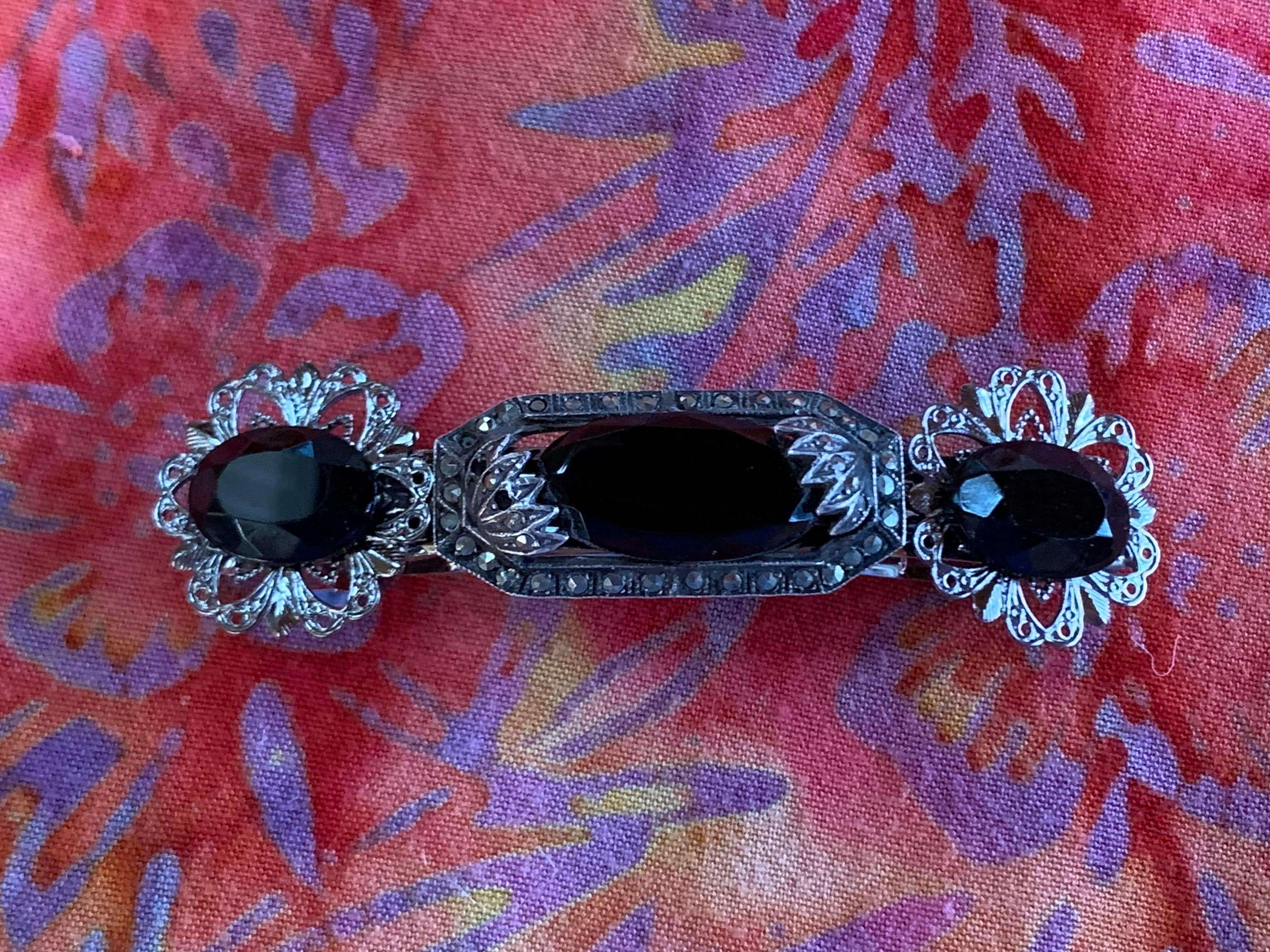 Onyx Hair Barrette - Etsy display picture 2