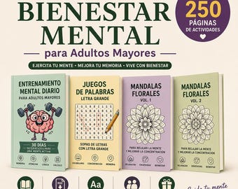 Kit de Entrenamiento Mental para Adultos Mayores:  Actividades, Ejercicios Cognitivos, Sopas, Sudokus, Laberintos y Coloreo en Letra Grande