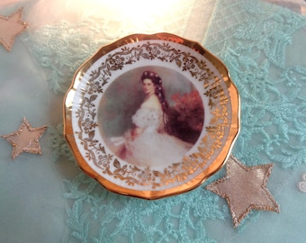 vintage Sissi Plate Impératrice Elisabeth d’Autriche Sisi Souvenir Collection Monarchie Cadeau pour Homme Femme