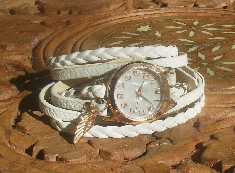 Angel Wrap Watch Bracelet Watch Black Angel Watch Vegan Etsy