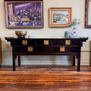 Extra Long Sideboard, Mid Century Modern Buffet Cabinet, Solid Wood Credenza, Scandinavian Handmade Furniture