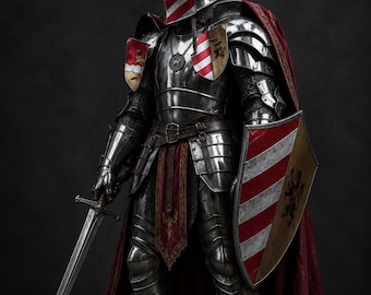 Handmade Steel Knight Armor Suit Royal | Medieval Full Plate Armor | Wearable Knight Armor for LARP SCA Cosplay Reenactment